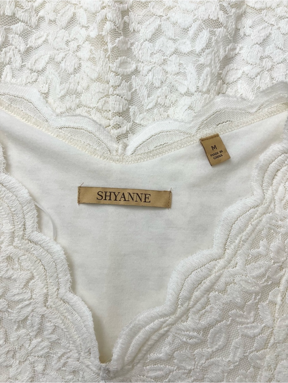 Shyanne Western Lace Mini Dress Romantic Boho Festival Sheer Bell Sleeve Fairy M - Picture 11 of 13